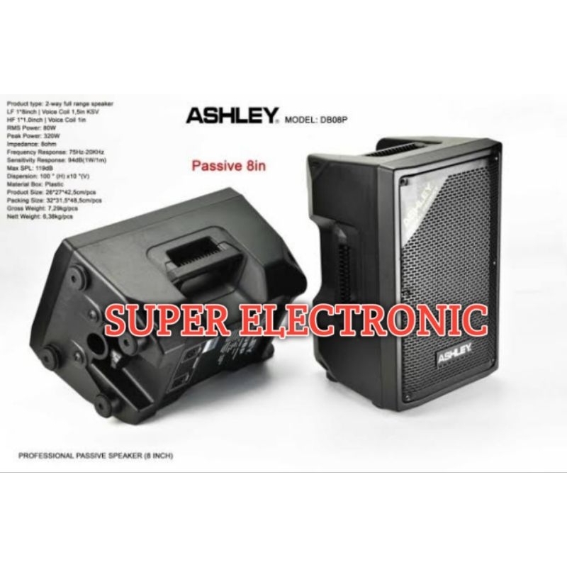 Speaker Pasif Ashley Db08p Original Speaker Pasif 8inch Garansi resmi