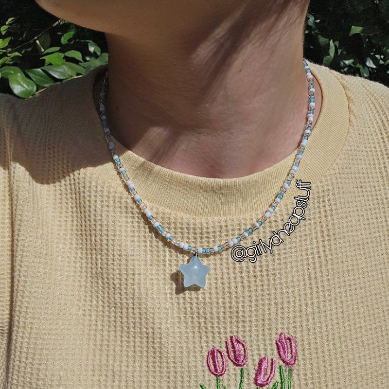 GCS Blue Starry Choker Necklace Kalung Wanita Korean Style Pinterest Cute Decora