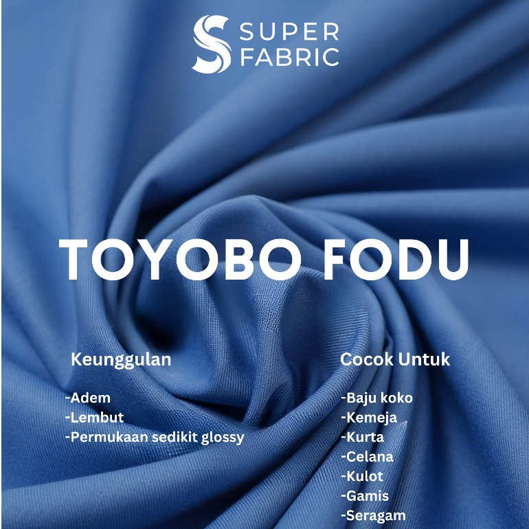 Katun TOYOBO FODU / Kain Katun Jepang Polos Bahan Kain Fabric 0.5 Meter
