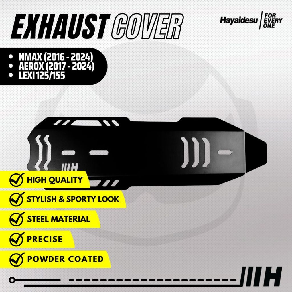 Hayaidesu Exhaust Cover LEXI Tameng Pelindung Knalpot Motor LEXI 125 Old & LEXI 155