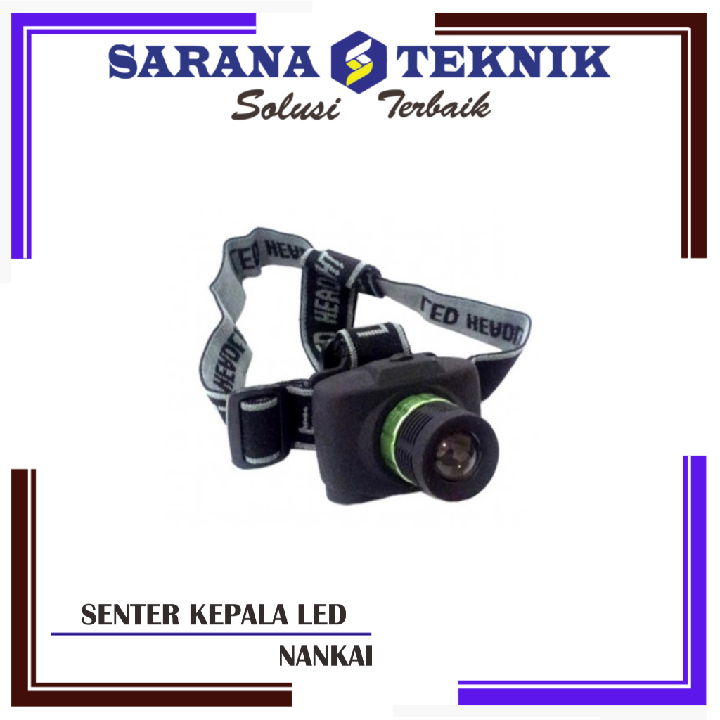 SENTER LAMPU KEPALA 7 LED NANKAI