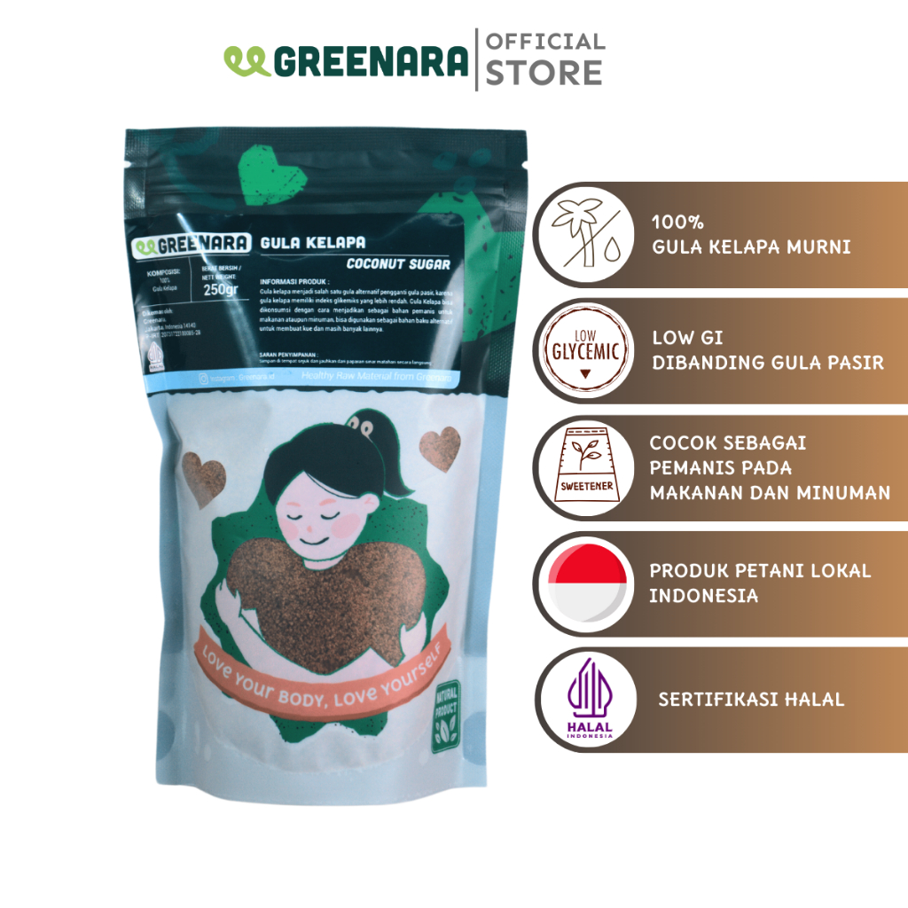

Greenara - Gula Kelapa 250gram / Coconut Sugar