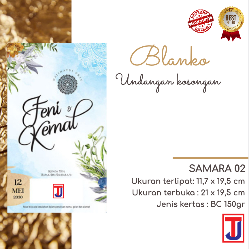 Blangko / Blanko Undangan Pernikahan / Khitan - Samara 02