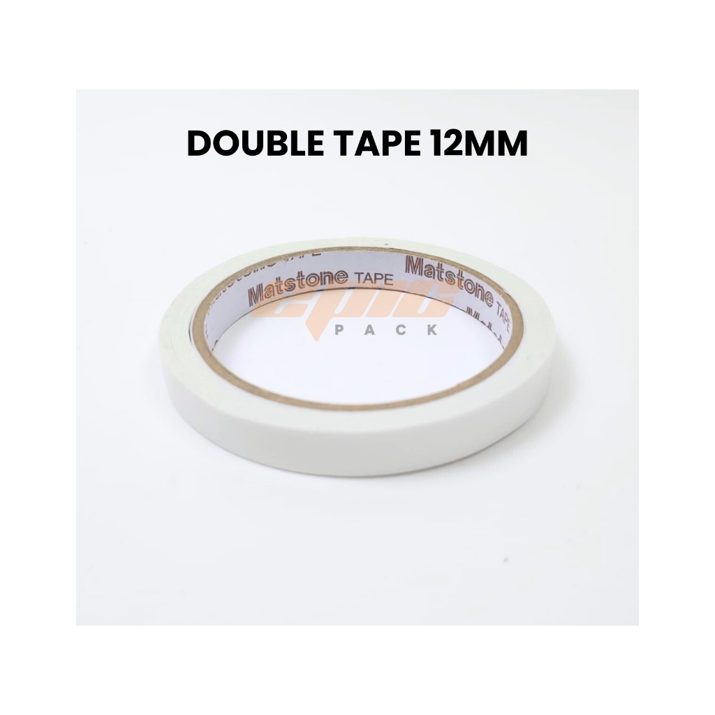 

Double Tape 12mm x 12 yard / Perekat 2 Sisi Matstone / Double Sided Tape