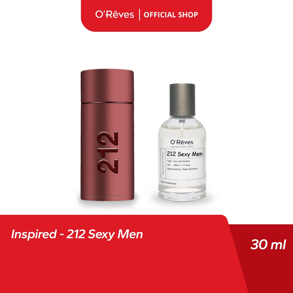 O'Reves Parfum - 212 Sexy Men (30ml) | Eau de Parfum EDP | Parfum Inspired Refill Pria Tahan Lama