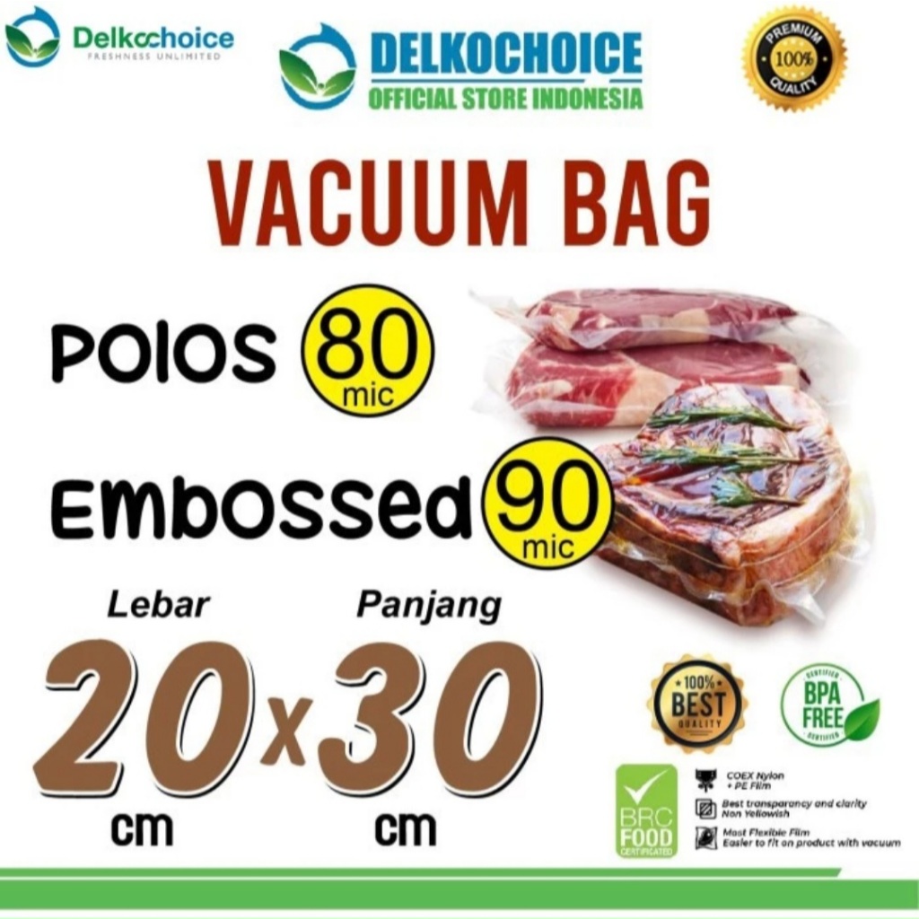 Plastik Vacuum Vacum Vakum Embossed Embos 20x30