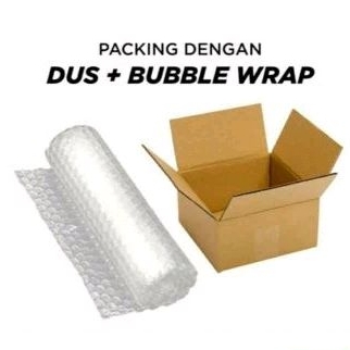 

Kardus dan Bubble wrap untuk tambahan packing