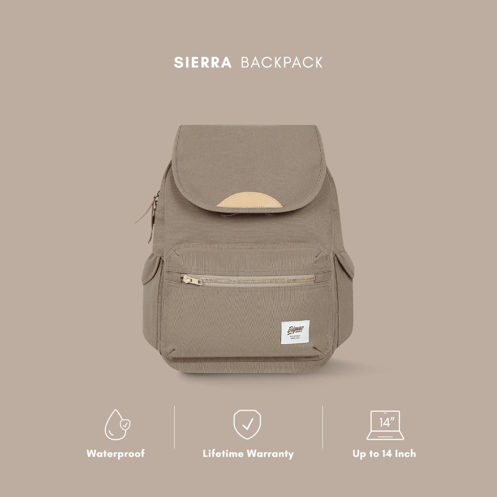 Bigmo Tas Ransel Wanita Water Resistant Water Proof Sierra Grey