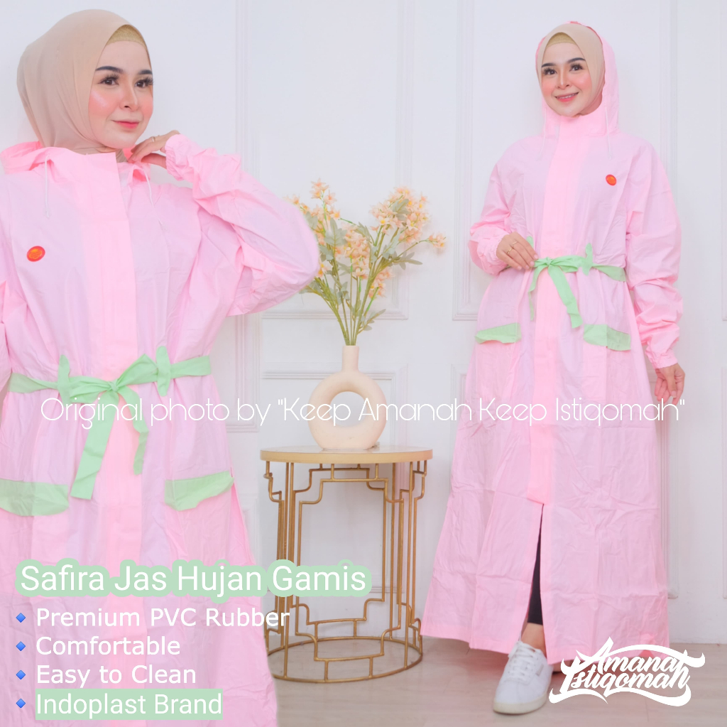 Jas Hujan Safira gamis Mantol PVC