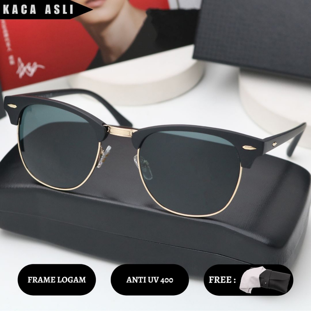 【Free Dompat&Lap】COD-【3016 Kecil】Kacamata Hitam UV400 Kacamata Original Fashion Pria,Sunglasses 3016