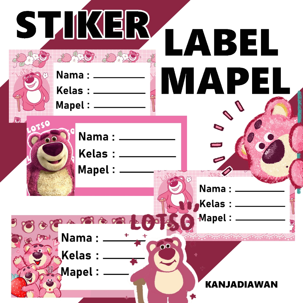 

Stiker Label Mapel Lotso Sticker Mata Pelajaran Custom Label Mapel Lotso