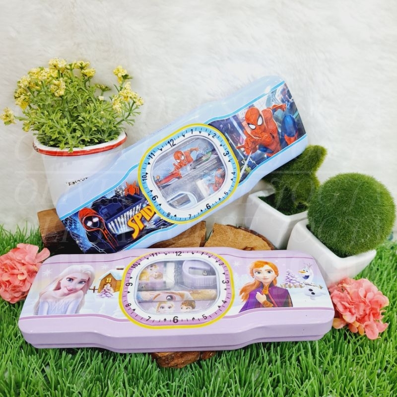 

Tempat Pensil Kaleng Spiderman Frozen Kotak Pensil Kaleng Spiderman Frozen Jam Tangan Pencil Case Spiderman Frozen