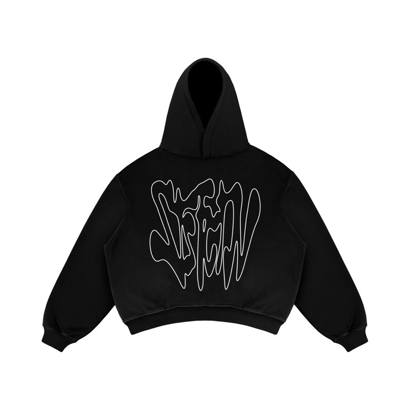 Satisfaction Hoodie Boxy 330GSM HASTE Black_