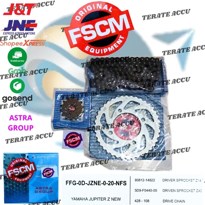 Gear Set Rantai Motor FSCM Jupiter Z 115 New Robot Astra Otopart Group