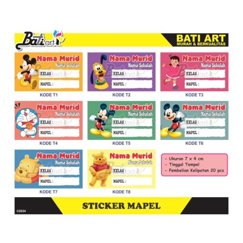 

Sticker Buku Mata Pelajaran Sekolah MAPEL 20 pcs [Part 3]