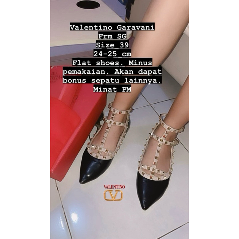 Preloved flatshoes valentino garavani