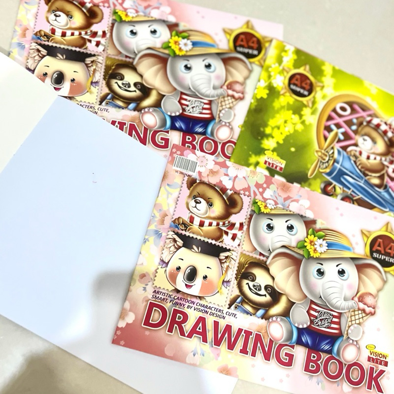 Drawing Book / Buku Gambar Anak / Buku Gambar A4 Polos VISION (SATUAN)