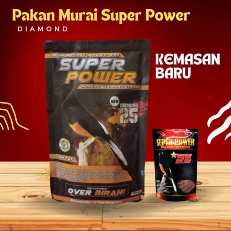 Voer Burung SUPER POWER DIAMOND Makanan Premium Untuk Murai dan Lainnya