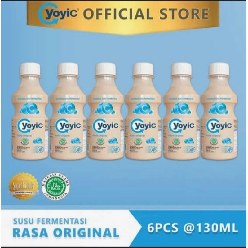 YOYIC MINUMAN SUSU FERMENTASI RASA ORIGINAL 130ML/6PCS