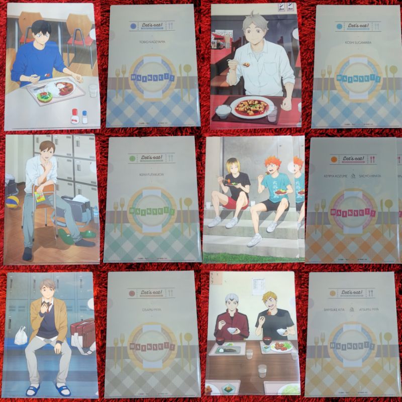 [BACA DESKRIPSI] LAST STOCK Clearfile HAIKYUU Official "Let's Eat" Kageyama Tobio Sugawara Koushi Hi