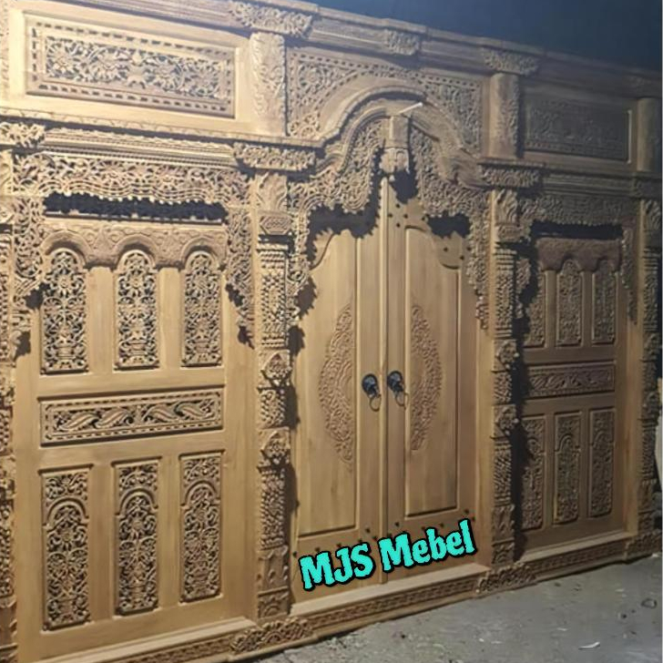 Pintu Gebyok Ukir Jati Asli Jepara 4 meter | Pintu Gebyok | Pintu Ukir Jati | Gebyok 4 Meter Jepara