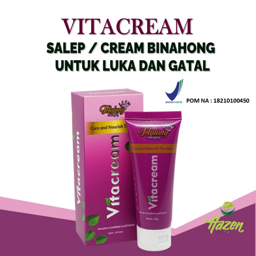 SALEP BINAHONG  UNTUK LUKA ,GATAL , WASIR/AMBEIEN SUSAH BAB ,GATAL SELANGAKANGAN BINAHONG  VITACREAM