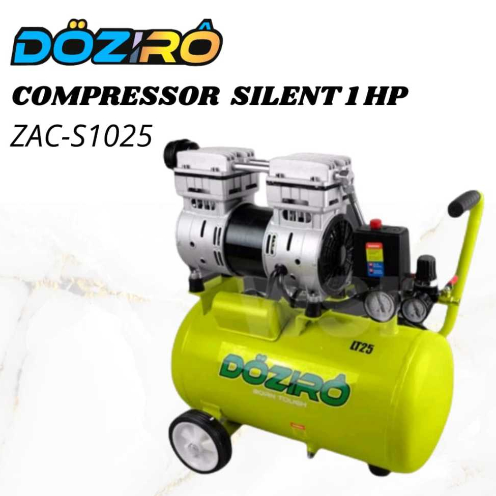 Compressor ZAC-S1025 Silent Doziro Air Kompresor Angin 1 Hp 25 Liter