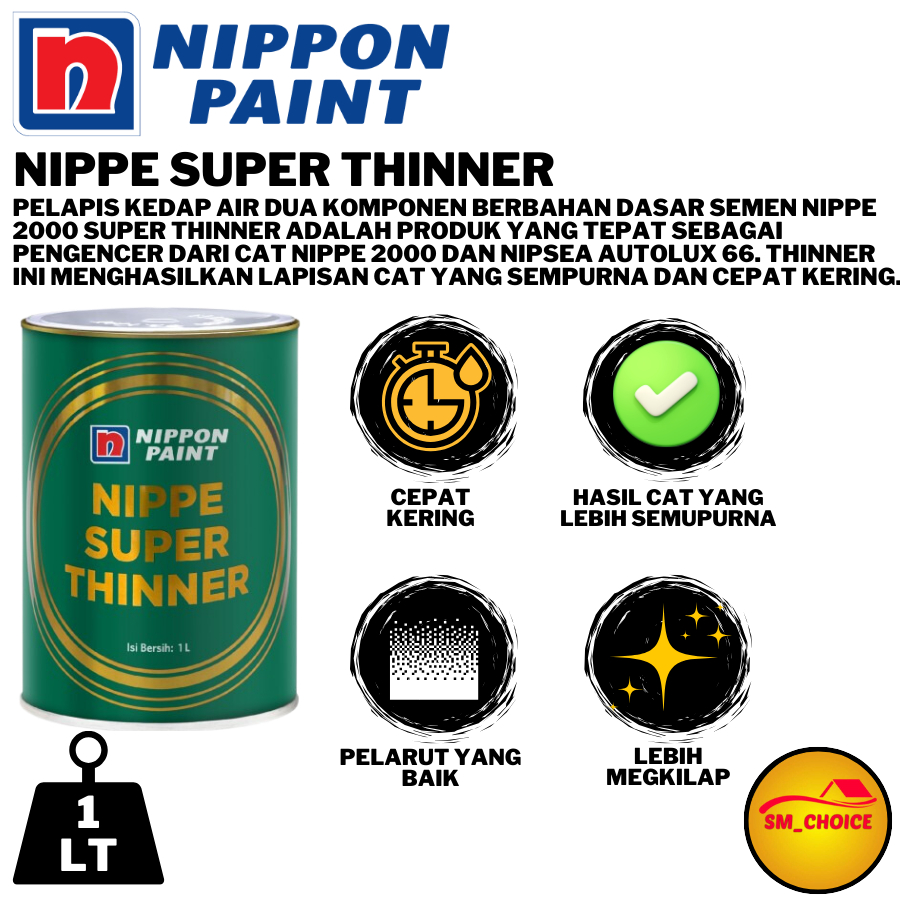 THINER NIPPE 2000 SUPER -1 L / 1KG - THINER NIPPE HIJAU BUKAN THINER IMPALA