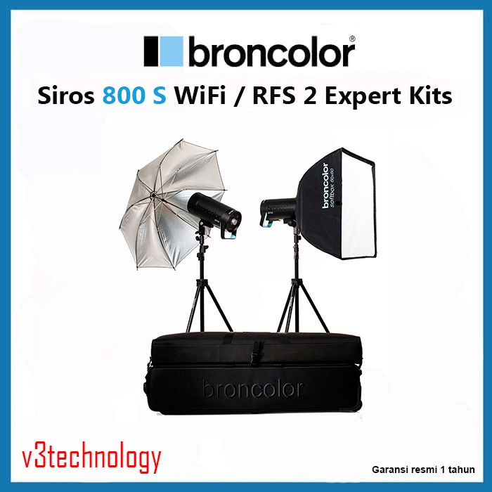Broncolor Siros 800 S WiFi / RFS 2 Expert Kits - Studio Lighting Siros 800S