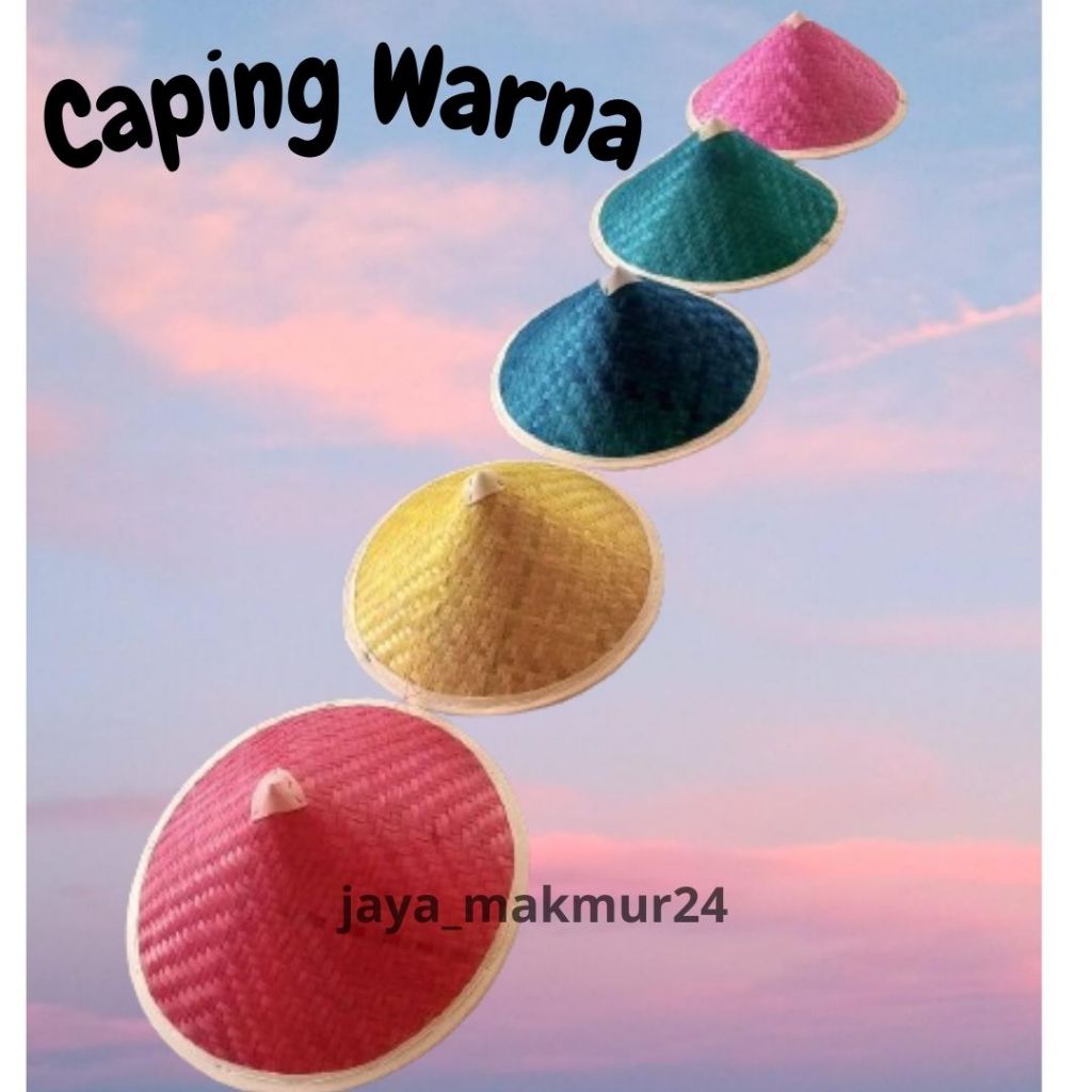 caping warna ospek d.38cm / topi caping warna warni