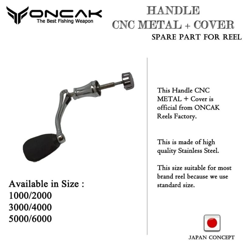Handle reel pancing ONCAK CNC METAL ukuran 1000 / 2000
