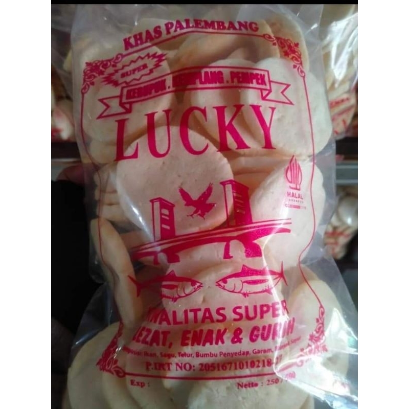 

Kemplang Palembang merk Lucky 250 Gram