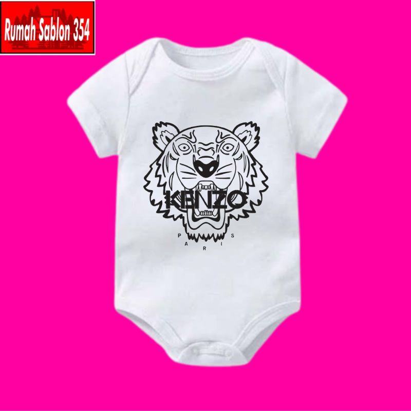 BAJU BAYI JUMPER BABY KENZO TIGER UNGU LOGO BRANDED Jumper band metal kaos bayi kids jumpsuit kids b