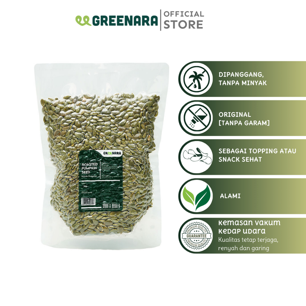 

Greenara - Biji Labu Panggang 1Kg / Roasted Pumpkin Seed