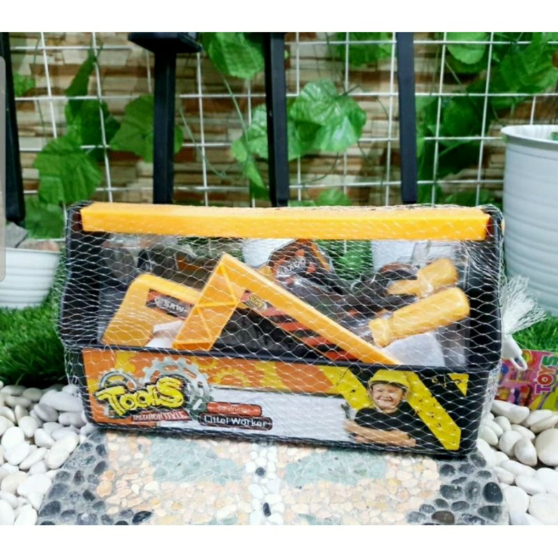 Set Mainan Tool Box Perlengkapan Pertukangan - Mainan set perkakas box