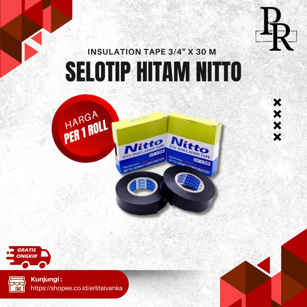 

PR-SELOTIP HITAM NITTO INSULATION TAPE 3/4" X 30 M