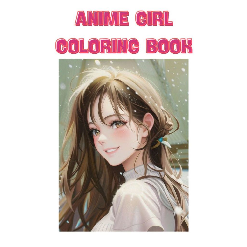 ANIME Coloring Book For Kids And Adult Sketsa Buku Mewarnai Menggambar Anak SD Remaja Kertas Tebal