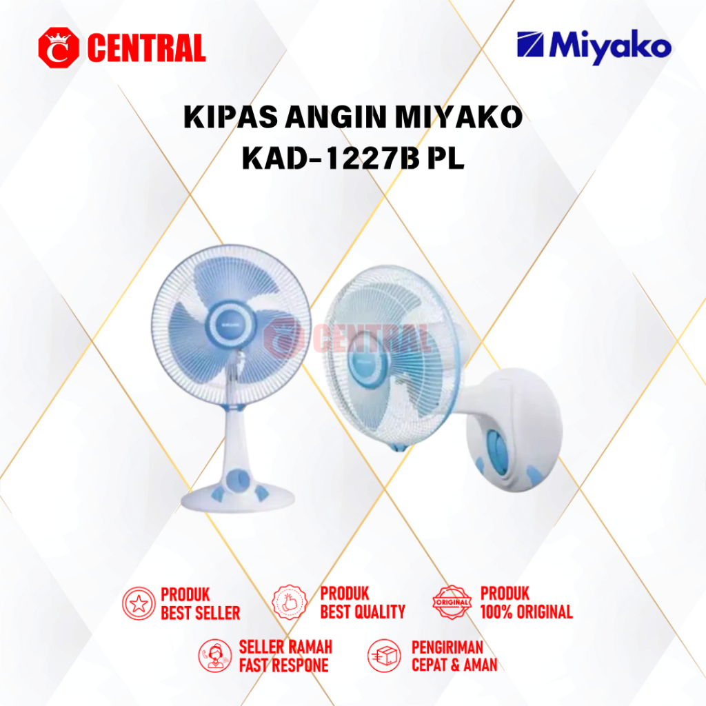 KIPAS ANGIN MIYAKO  KAD-1227B PL