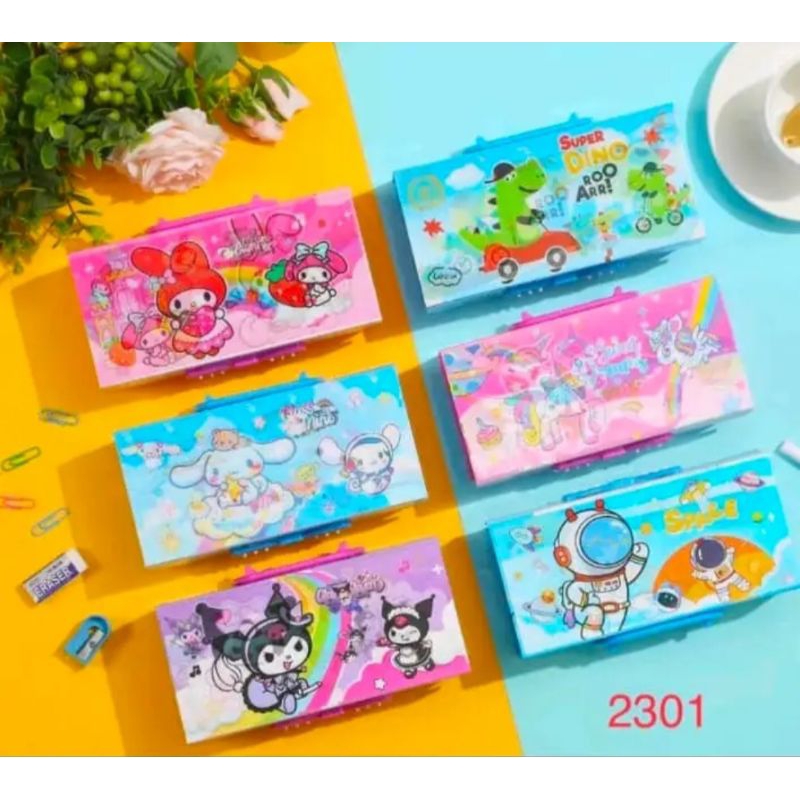 

kotak pencil 3D kode ||Tepak Kode kotak pensil 3D kode, cover Hologram/tempat pencil/peralatan sekolah