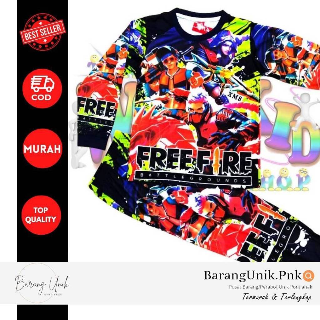 SETELAN BAJU ANAK PP FREE FIRE