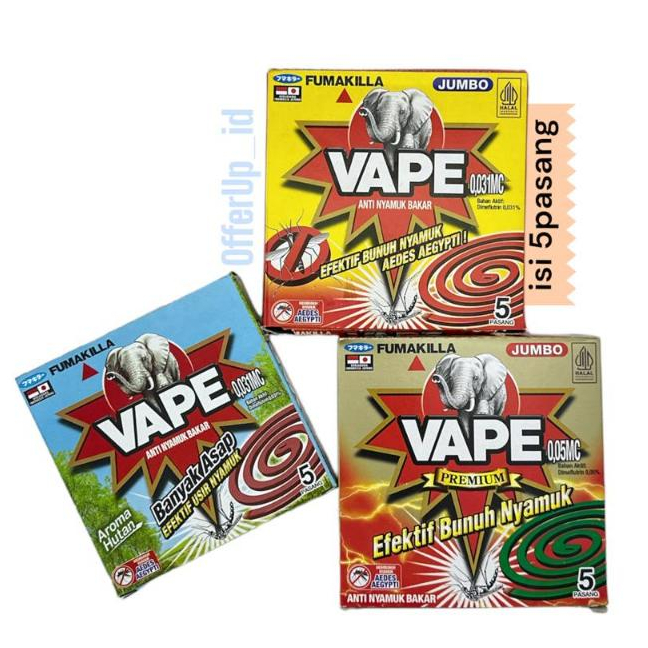 Fumakilla Vape Obat Nyamuk Bakar isi 5 pasang