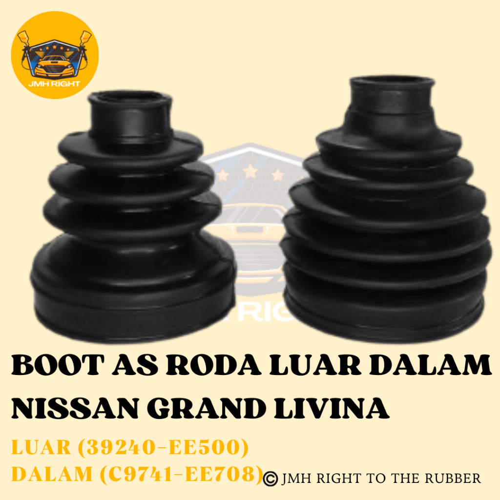 Karet Boot As Roda CV Joint Luar - Dalam Mobil Nissan Grand Livina 1.5 (1500cc)