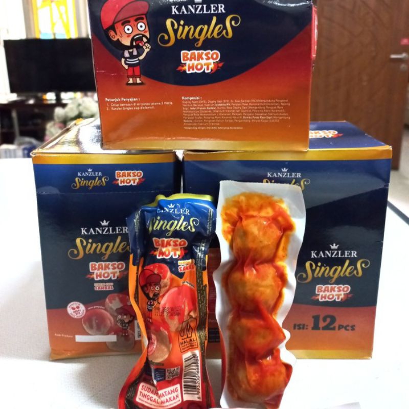 

Bakso Kanzler Singles Hot Pedas (1 box isi 12)