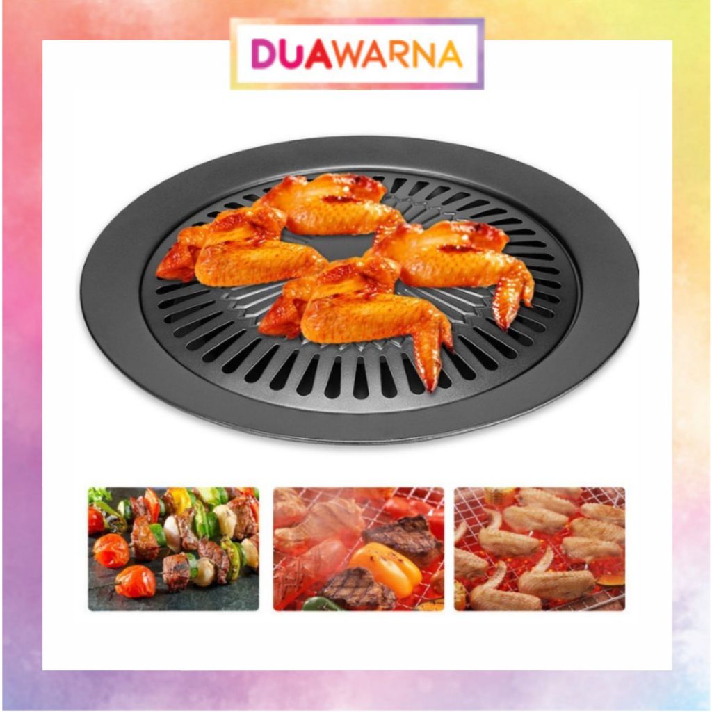 Os3- Duawarna Alat Pemanggang Daging Ala Korea/Ultra Grill Pan 32Cm/Panggangan Korean Bbq Plate