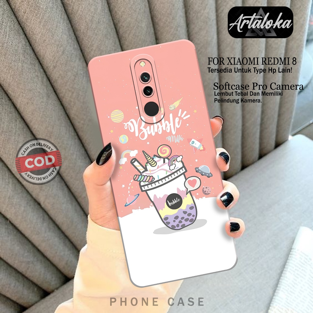 Softcase Hp Xiaomi Redmi 8 Fashion Case Boba Case Xiaomi Redmi 8 Silikon TPU Pro Camera Casing Xiaom