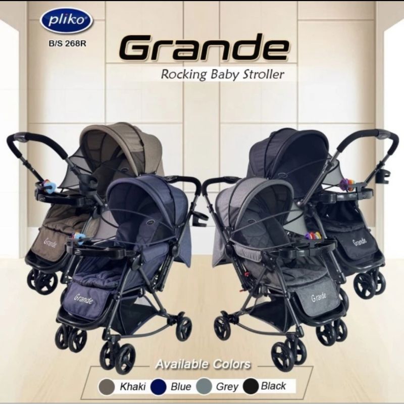 Stroller Bayi Pliko PK-268 GRANDE Stroller Ayun Kereta Dorong Bayi Dorongan Bayi Baby Stroller