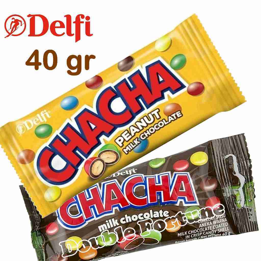 

CHACHA MILK CHOCOLATE 40gr DELFI PERMEN COKELAT COKLAT WARNA WARNI