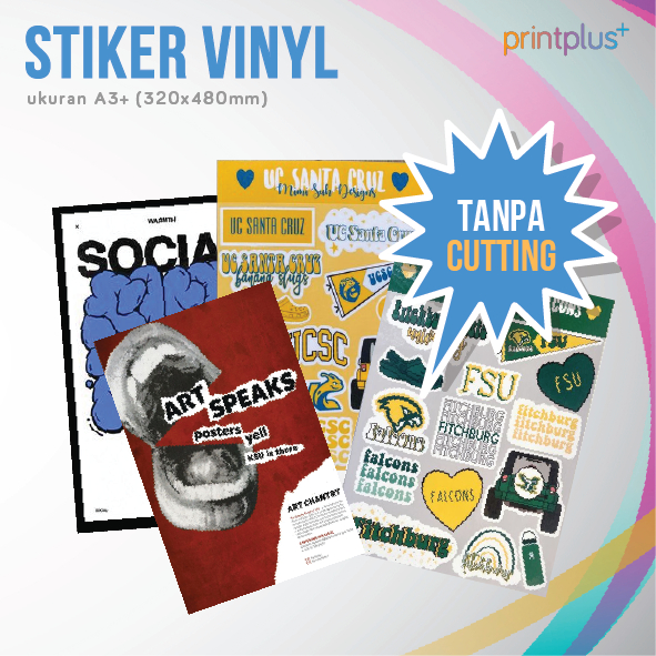 

Print Sticker Vinyl A3+ TANPA Cutting! Cetak Stiker Label
