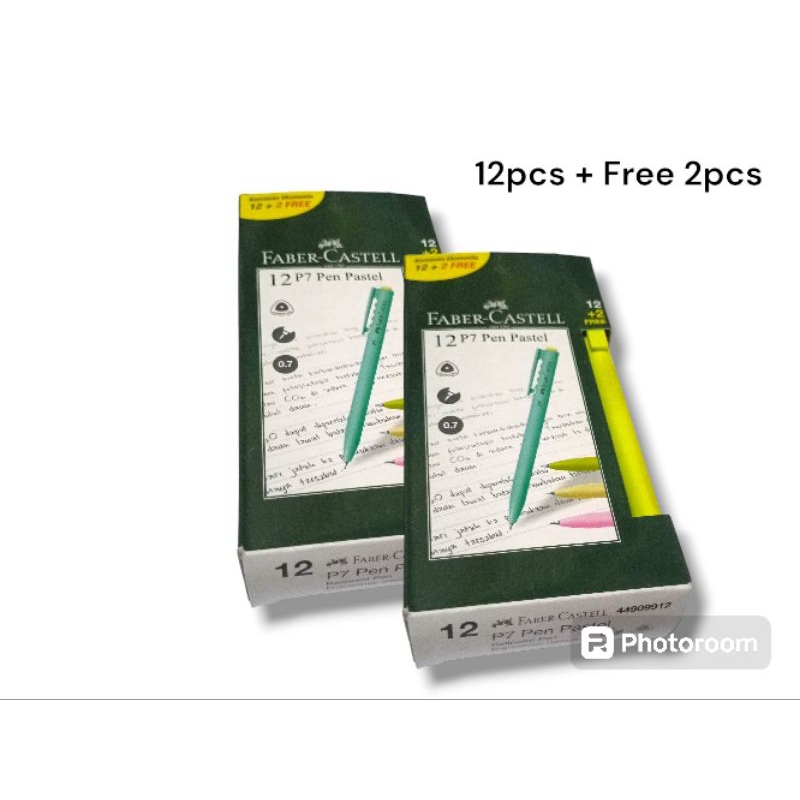 

bolpoin / pulpen Faber castell pastel 12pcs