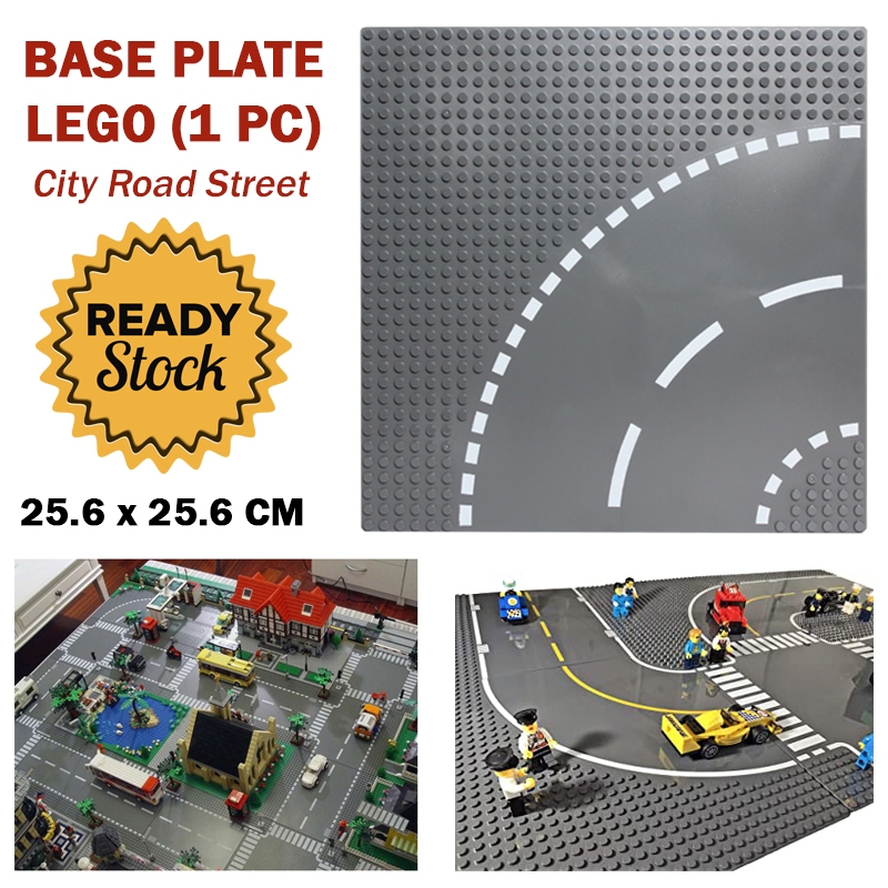 Base Plate LEGO Building Blocks (1PC) 25.6 x 25.6 cm Road Jalanan Baseplate Brick
